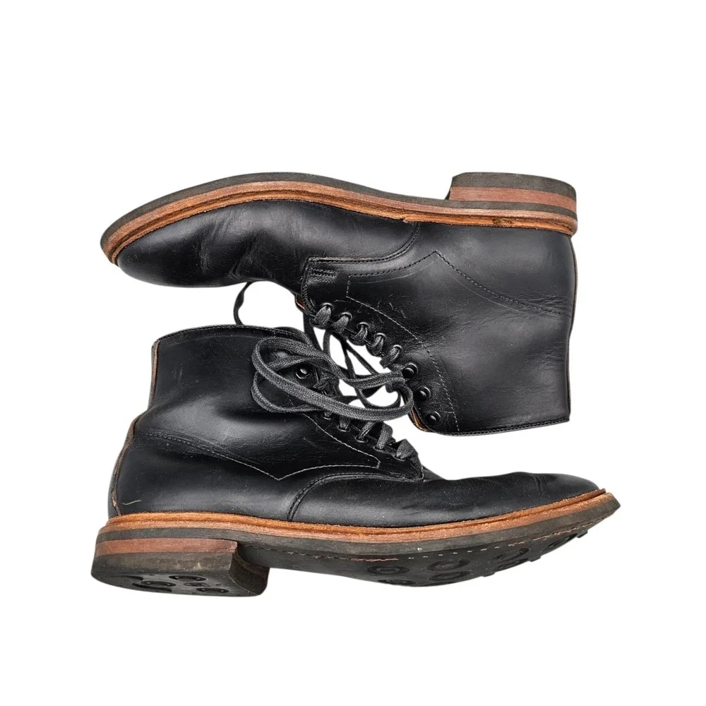 Allen Edmonds Men's Size 10 D US Higgins Mill Black Leather‎ Lace Up Boots READ
